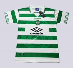 Retro Version 97-99 Celtic Home White&Green Thailand Soccer Jersey AAA-709