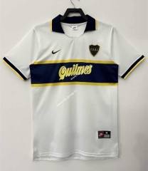 Retro Version 96-97 Boca Juniors Away White Thailand Soccer Jersey AAA-811