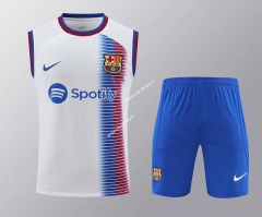 2024-2025 Barcelona White Thailand Training Soccer Vest Uniform-418
