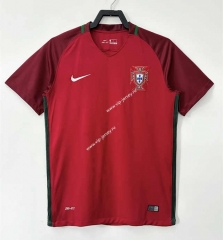 Retro Version 2006 Portugal Home Red Thailand Soccer Jersey AAA-811