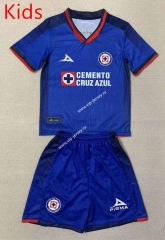 2023-2024 Cruz Azul Home Blue Kids/Youth Soccer Uniform-AY