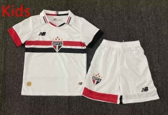 2024-2025 Sao Paulo Home White Kids/Youth Soccer Uniform-7209