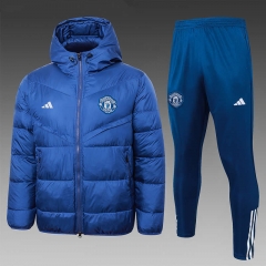 2023-2024 Manchester United Bright Blue Cotton Suit With Hat-815