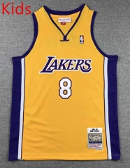 Los Angeles Lakers Yellow #8 Kids/Youth NBA Jersey-1380