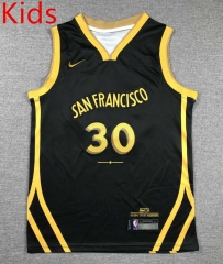 2024  Golden State Warriors City Version Black #30  Kids/Youth NBA Jersey-1380