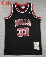 Retro Version Chicago Bulls Black #33 Kids/Youth NBA Jersey-1380