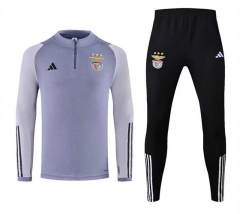 2023-2024 Benfica Light Grey Thailand Soccer Tracksuit Uniform-HR