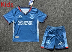 2023-2024 Cruz Azul 2nd Away Blue Kids/Youth Soccer Uniform-GB