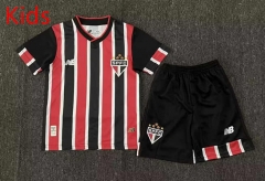 2024-2025 Sao Paulo Away Red&Black Kids/Youth Soccer Uniform-7209