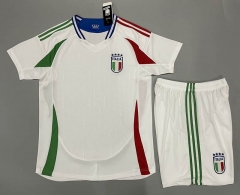 (Without Brand Logo ) 2024-2025 Italy Away White Soccer Uniform-9031