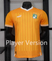 Player Version 2024-2025 Ivory Coast Three Stars Orange Thailand Soccer Jersey AAA-888