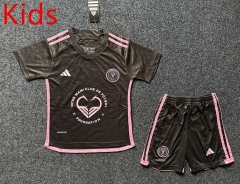 2024-2025 Inter Miami CF Love AD Version Away Black Kids/Youth Soccer Uniform-GB