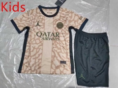 2024-2025 Paris SG 3rd Away Yellow Kid/Youth Soccer Uniform-507