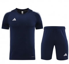 Adidas Royal Blue Soccer Short-Sleeves Tracksuit-LH