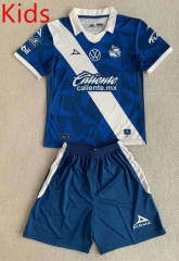 2024-2025 Puebla Away Blue Kids/Youth Soccer Unifrom-AY