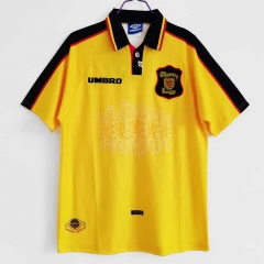 Retro Version 1996-1998 Scotland Away Yellow Thailand Soccer Jersey AAA-C1046