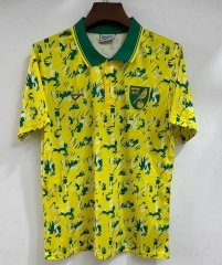 Retro Version 1992-1994 Norwich City Home Yellow Thailand Soccer Jersey AAA-709