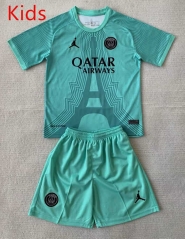 2024-2025 Paris SG Jordan Concept Version Blue&Green Kid/Youth Soccer Uniform-AY