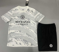 (Without Brand Logo) 2024-2025 Manchester City Special Version White Soccer Uniform-9031