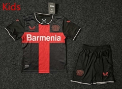 2023-2024 Bayer Leverkusen Home Black Kids/Youth Soccer Uniform-GB
