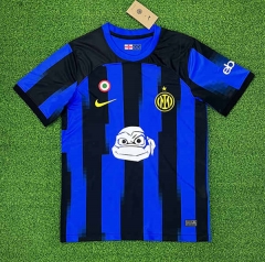 (S-4XL)2024-2025 Inter Milan Jointly-Designed Home Black&Blue Thailand Soccer Jersey AAA-403