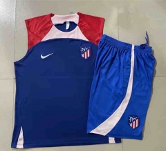 2023-2024 Atletico Madrid Colorful Blue Thailand Soccer Vest Tracksuit-815