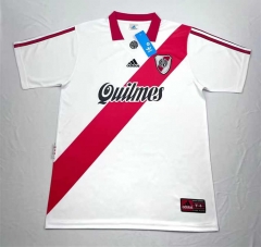 Retro Version 1998-1999 River Plate Home White Thailand Soccer Jersey AAA-2282