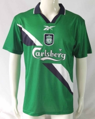 Retro Version 1999-2000 Liverpool Away Green Thailand Soccer Jersey AAA-503