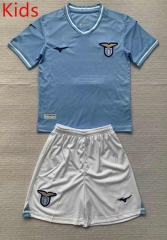 2023-2024 Lazio Home Blue Kid/Youth Soccer Uniform-AY