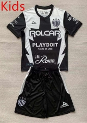 2023-2024 Club Necaxa Away Black&White Kids/Youth Soccer Uniform-AY