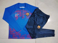 2023-2024 Barcelona Bright Blue Thailand Soccer Tracksuit Uniform-815