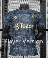 Player Version 2024-2025 Manchester United Jointly-Designed Black&Grey Soccer Jersey AAA-888