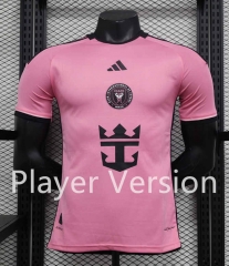 (S-4XL) Player Version 2024-2025 Inter Miami CF Home Pink Thailand Soccer Jersey AAA-888