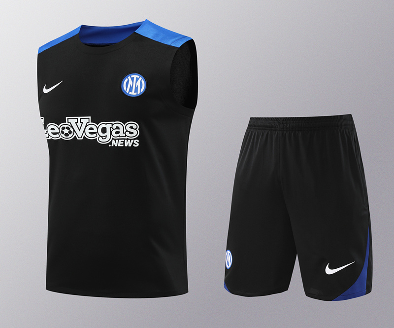 Inter Uniforms 2024-2025 Inter Milan Black Thailand Soccer Vest Uniform-418,Inter Milan