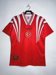 Retro Version 1996 Turkey Hone Red Thailand Soccer Jersey AAA-811