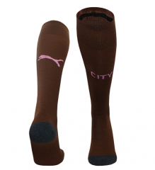 2024-2025 Manchester City Goalkeeper Brown Kids/Youth Soccer Socks-4539