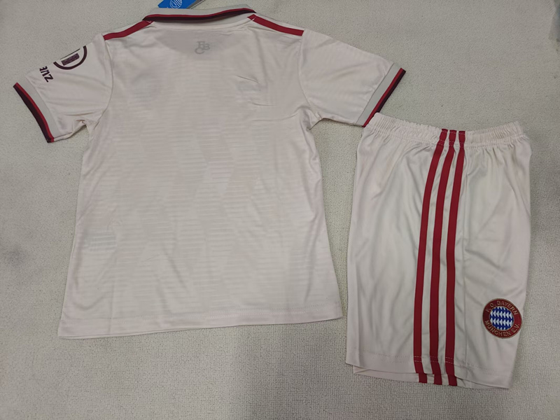 2024-2025 Bayern München 2nd Away White Kids/Youth Soccer Uniform-507