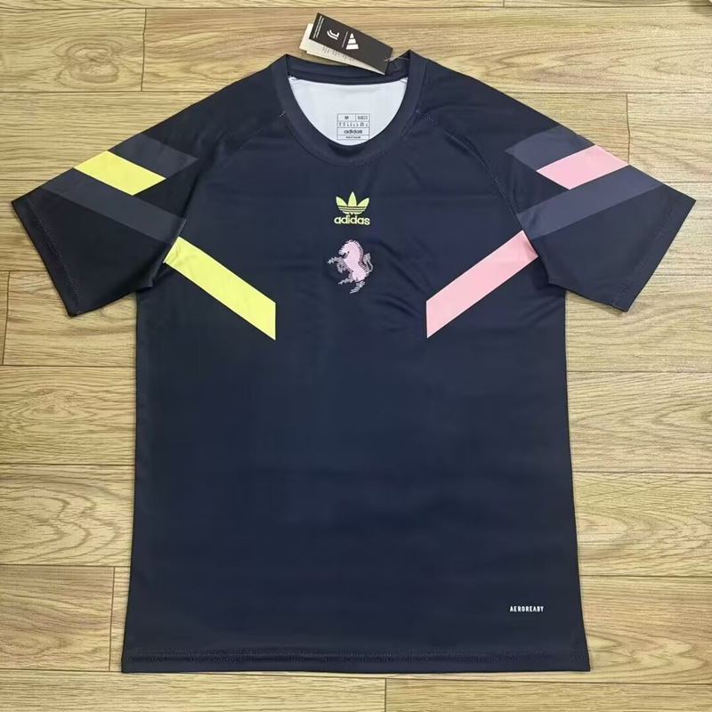 （S-4XL）2024-2025 Juventus FC Black Thailand Training Soccer Jersey AAA-9070