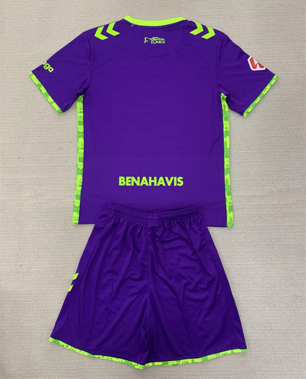 2024-2025 Málaga CF Away Purple Kids/Youth Soccer Uniform-AY