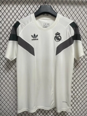 (S-4XL）2024-2025 Special Version Real Madrid White Cotton T-Shirt-GB