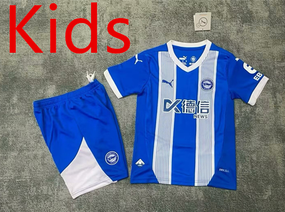 2024-2025 Deportivo Alavés Home Blue Kids/Youth Soccer Uniform-9070