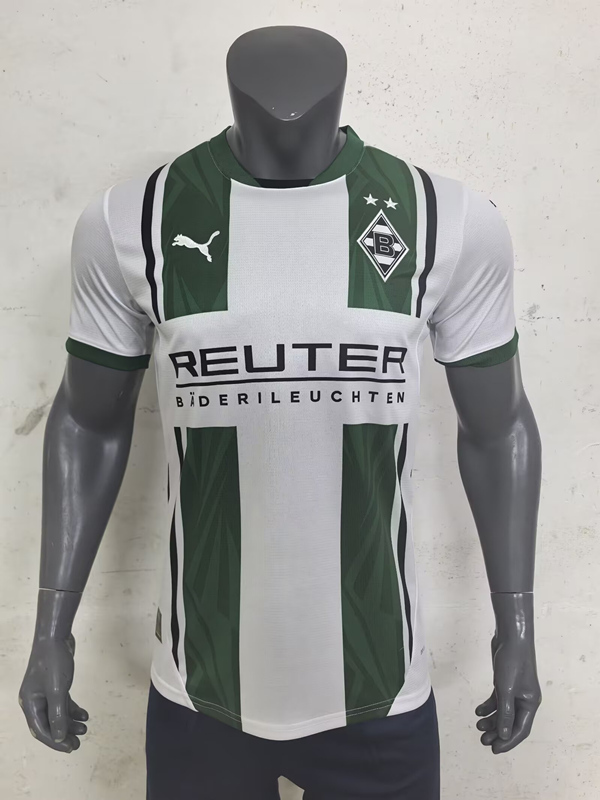 2024-2025 Borussia Mönchengladbach Home White&Green Thailand Soccer Jersey AAA-9809