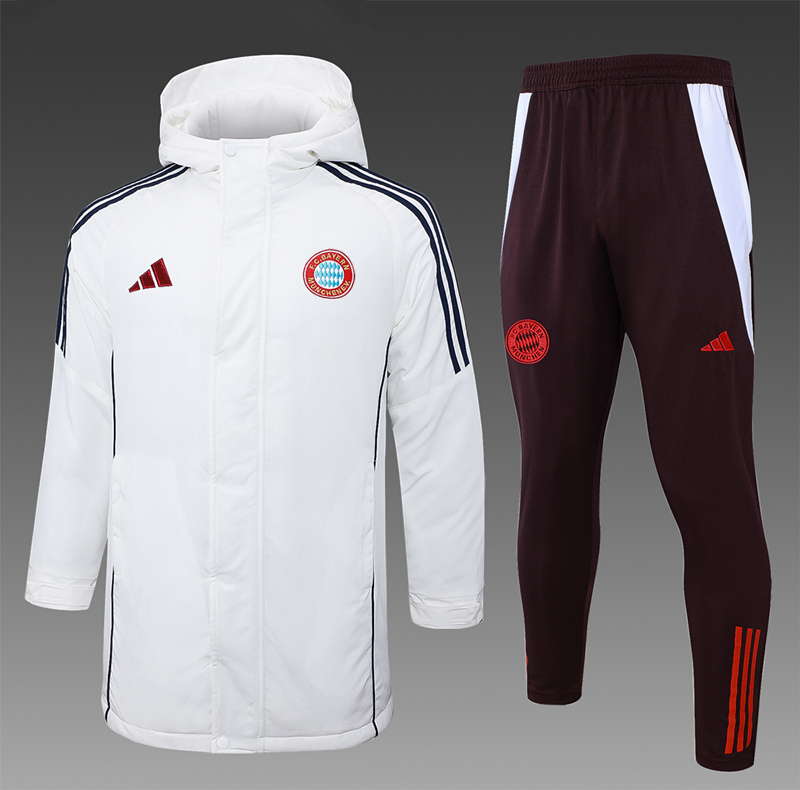 2024-2025 Bayern München White Cotton Coat Uniform With Hat-815