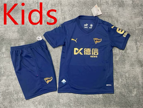 2024-2025 Deportivo Alavés 2nd Away Royal Blue Kids/Youth Soccer Uniform-9070