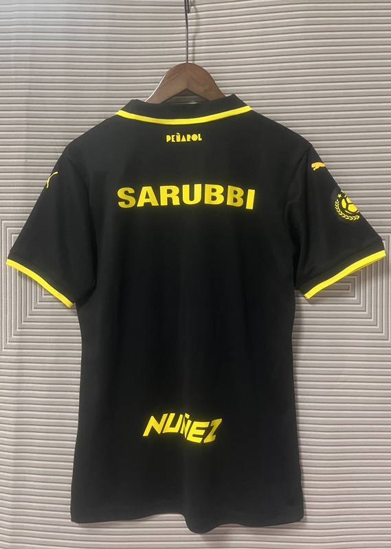 2024-2025 CA Peñarol 2nd Away Black&Yellow Thailand Soccer Jersey AAA-9171
