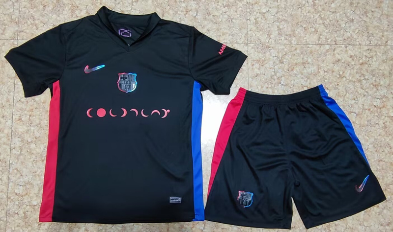 （S-4XL）2024-2025 Special Version Barcelona Black Soccer Uniform-718