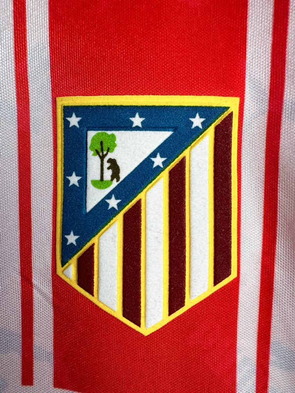 Retro Version 94-95 Atletico Madrid Home Red&White LS Thailand Soccer Jersey AAA-811