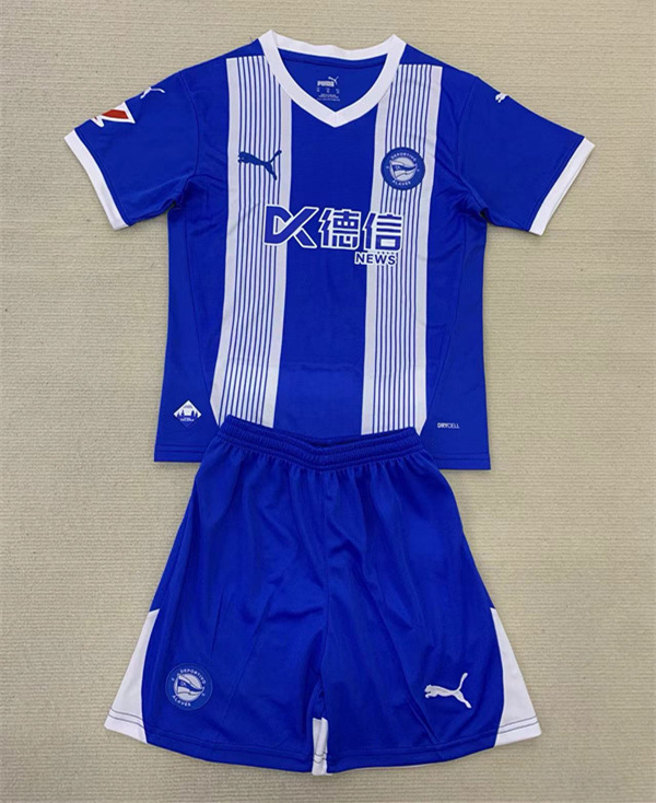 2024-2025 Deportivo Alavés Home Blue&White Soccer Uniform-AY