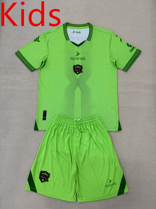 2025-26 Juárez FC Home Green Soccer kids Uniform-AY