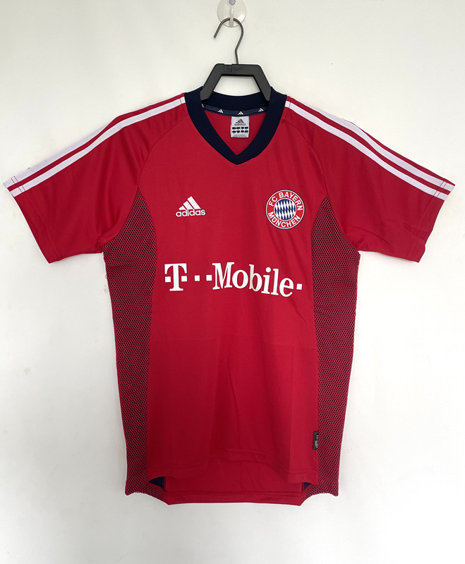 Retro Version 2003 Bayern München Home Red Thailand Soccer Jersey AAA-811